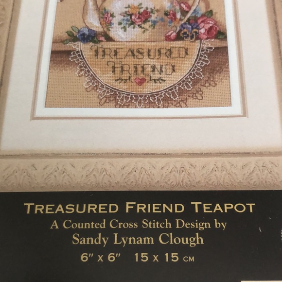 DIMENSIONS Gold Collection Petites "Treasured Friend Teapot" Cross Stitch #6904 - Picture 3 of 5